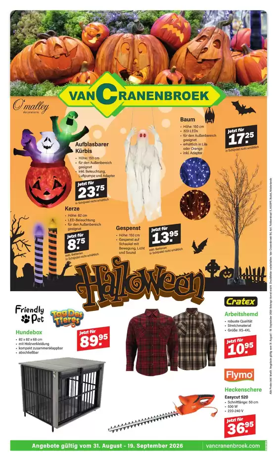 Van Cranenbroek folder | folder Van Cranenbroek DE | 2026-08-31T00:00:00.000Z - 2026-09-19T00:00:00.000Z