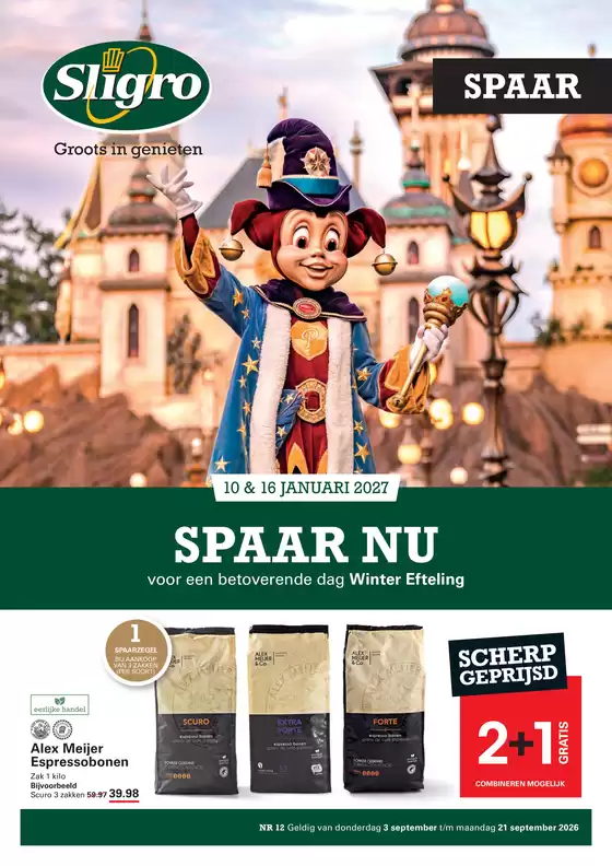 Sligro folder | Spaarfolder 12 2026 | 2026-09-03T00:00:00.000Z - 2026-09-21T00:00:00.000Z