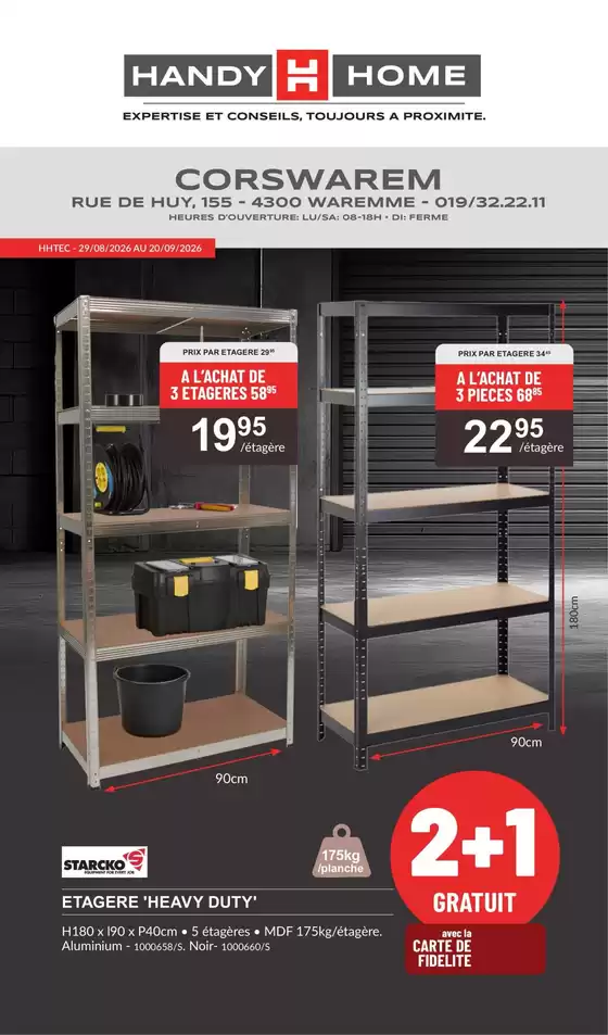 Catalogue HandyHome à Liège | folder HandyHome Corswarem NL | 2026-08-29T00:00:00.000Z - 2026-09-20T00:00:00.000Z