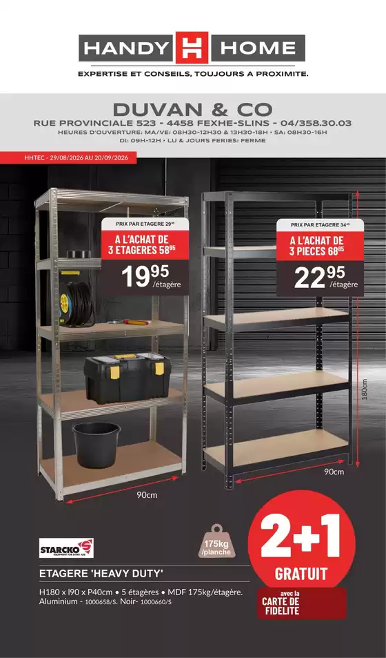 Catalogue HandyHome à Liège | folder HandyHome Duvan Co NL | 2026-08-29T00:00:00.000Z - 2026-09-20T00:00:00.000Z