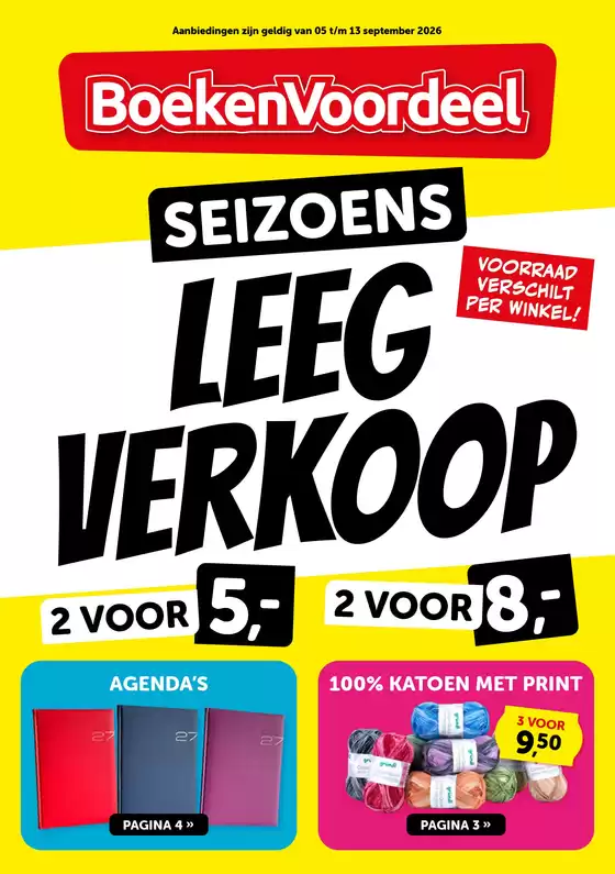 Boekenvoordeel folder | Super offre pour les chasseurs de bonnes affaires | 2026-09-05T00:00:00.000Z - 2026-09-13T00:00:00.000Z