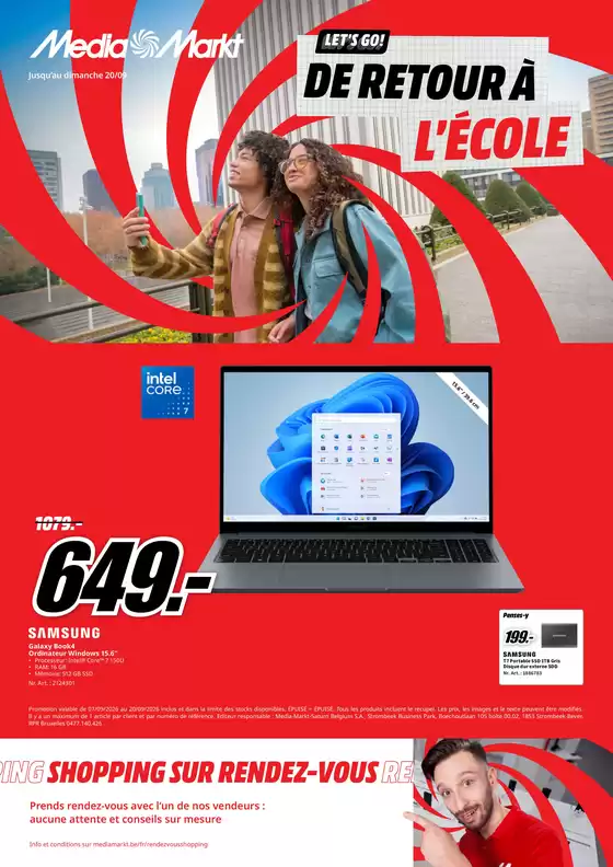 Catalogue Media Markt | A Media Markt BE - 26W37 B2S BE-FR | 2026-09-07T00:00:00.000Z - 2026-09-20T00:00:00.000Z