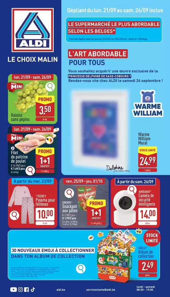 Aldi folder in Limbourg | Meilleures offres et réductions | 2026-09-21T00:00:00.000Z - 2026-10-01T00:00:00.000Z
