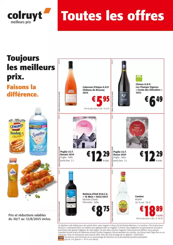 Catalogue Colruyt à Bruxelles | Toutes Les Offres | 2025-07-30T00:00:00.000Z - 2025-08-12T00:00:00.000Z