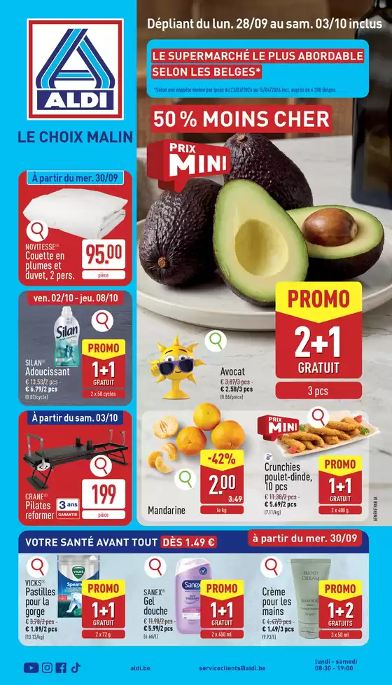 Catalogue Aldi à Halen | Économisez maintenant avec nos offres | 2026-09-28T00:00:00.000Z - 2026-10-08T00:00:00.000Z