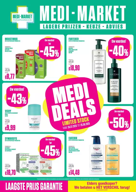 Catalogue Medi-Market à Hasselt | Lagere Prijzen | 2025-07-30T00:00:00.000Z - 2025-08-26T00:00:00.000Z