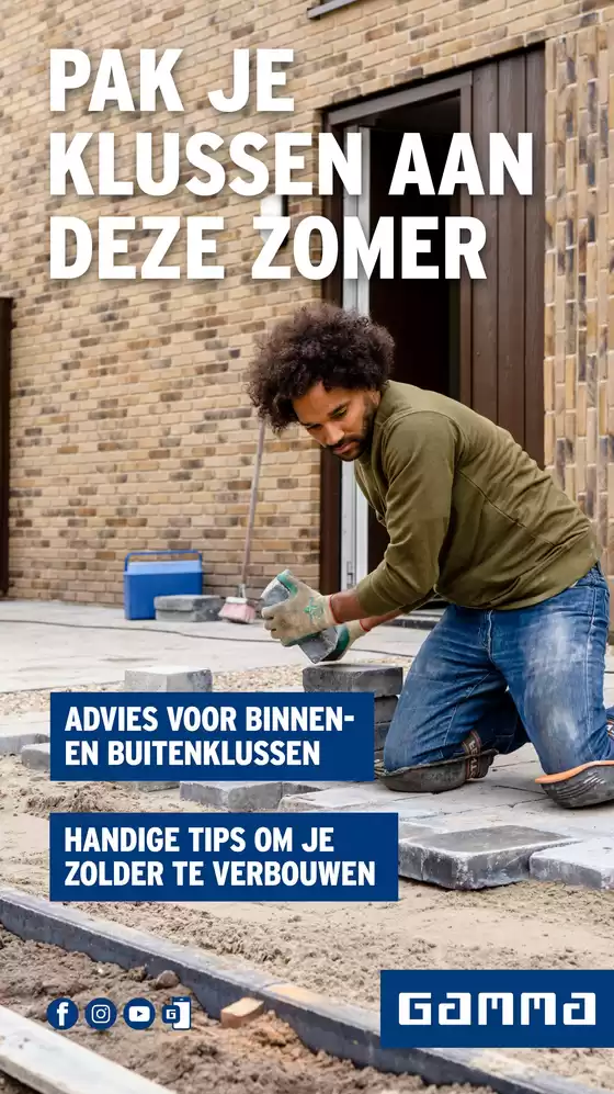 Catalogue GAMMA à Zonhoven | Je Klussen Aan Deze Zomer | 2025-07-31T00:00:00.000Z - 2025-09-17T00:00:00.000Z
