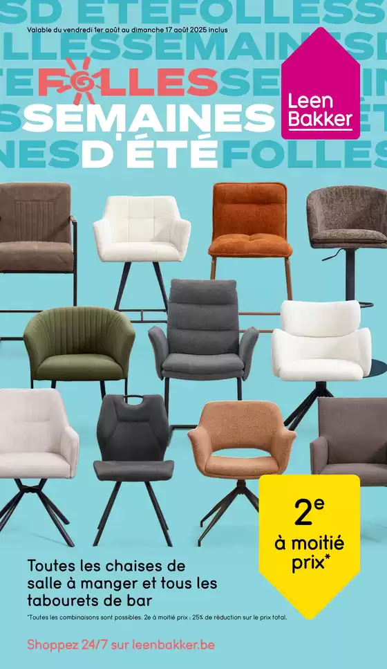 Catalogue Leen Bakker à Westerlo | Folles Semaines | 2025-08-01T00:00:00.000Z - 2025-08-17T00:00:00.000Z
