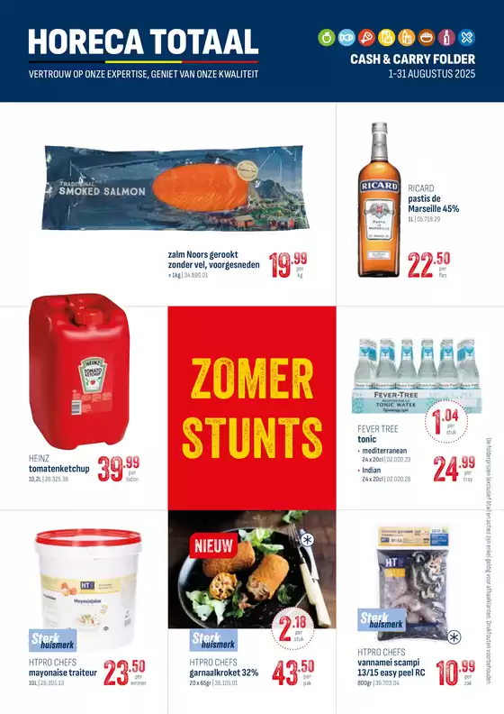 Catalogue Horeca totaal à Moerbeke | Cash & Carry Folder | 2025-08-01T00:00:00.000Z - 2025-08-31T00:00:00.000Z