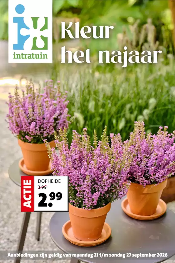 Intratuin folder in Chimay | Offres pour les chasseurs de bonnes affaires | 2026-09-21T00:00:00.000Z - 2026-09-27T00:00:00.000Z