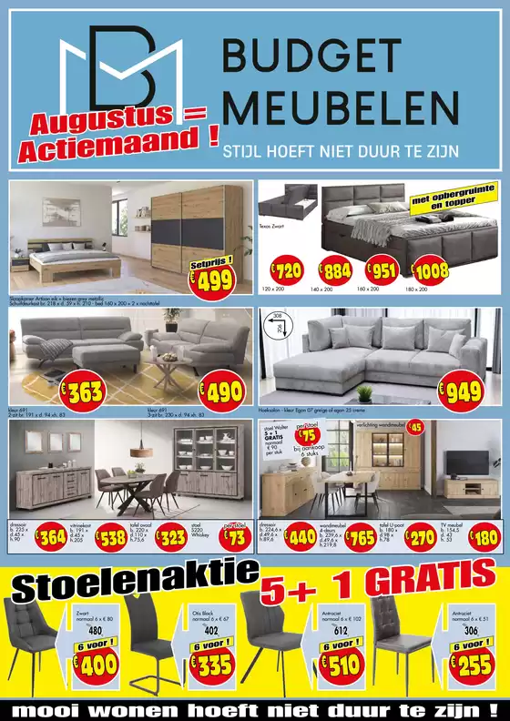 Catalogue Budget Meubelen à Linkebeek | Actiemaand | 2025-08-01T00:00:00.000Z - 2025-08-31T00:00:00.000Z