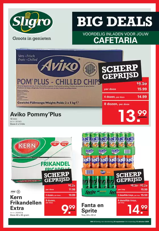 Sligro folder | Big deals 13 2026 | 2026-09-24T00:00:00.000Z - 2026-10-12T00:00:00.000Z