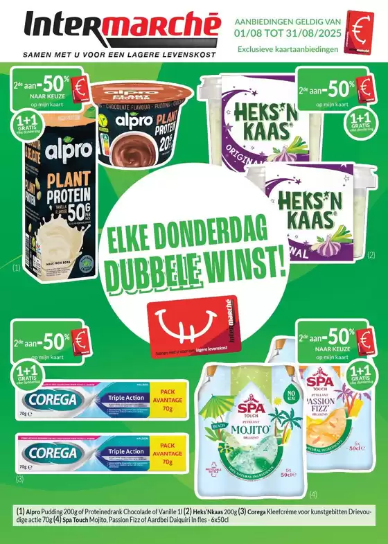 Catalogue Intermarché à Liège | Dubbele Winst! NL | 2025-08-01T00:00:00.000Z - 2025-08-31T00:00:00.000Z