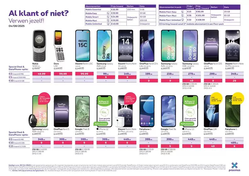 Catalogue Proximus à Howald | Deskpad | 2025-08-04T00:00:00.000Z - 2025-11-02T00:00:00.000Z