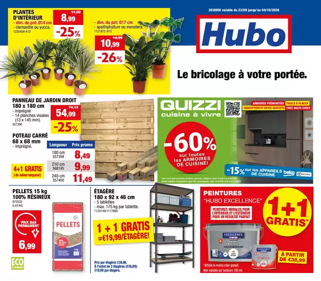 Hubo folder in Braives | Hubo Dépliant valable jusqu'au 04/10/2026 FR | 2026-09-23T00:00:00.000Z - 2026-10-04T00:00:00.000Z