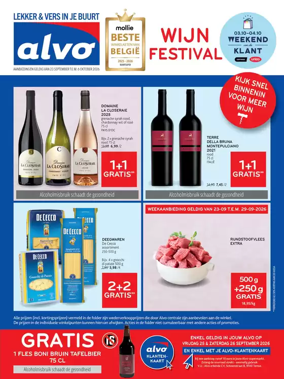 Alvo folder in Bredene | Réductions et promotions | 2026-09-23T00:00:00.000Z - 2026-10-06T00:00:00.000Z