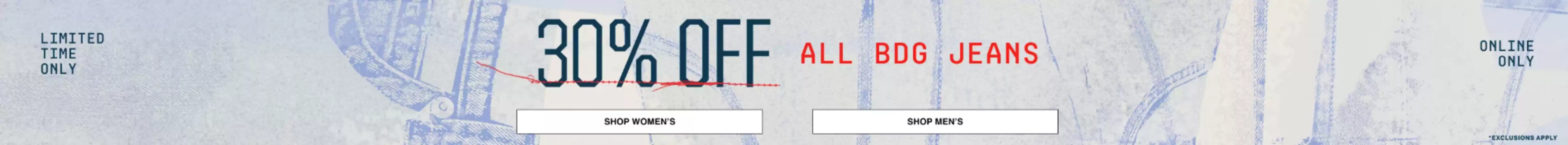 Catalogue Urban Outfitters | 30% Off | 2025-08-13T00:00:00.000Z - 2025-08-28T00:00:00.000Z