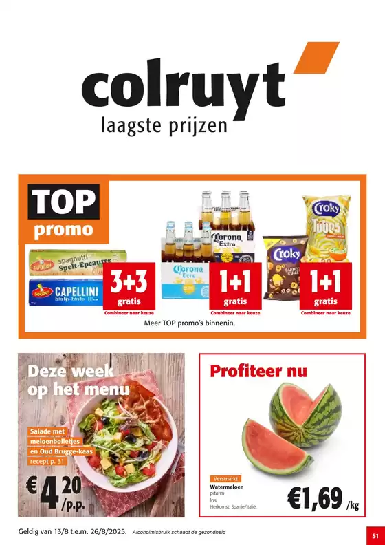 Catalogue Colruyt | Top Promo | 2025-08-13T00:00:00.000Z - 2025-08-26T00:00:00.000Z