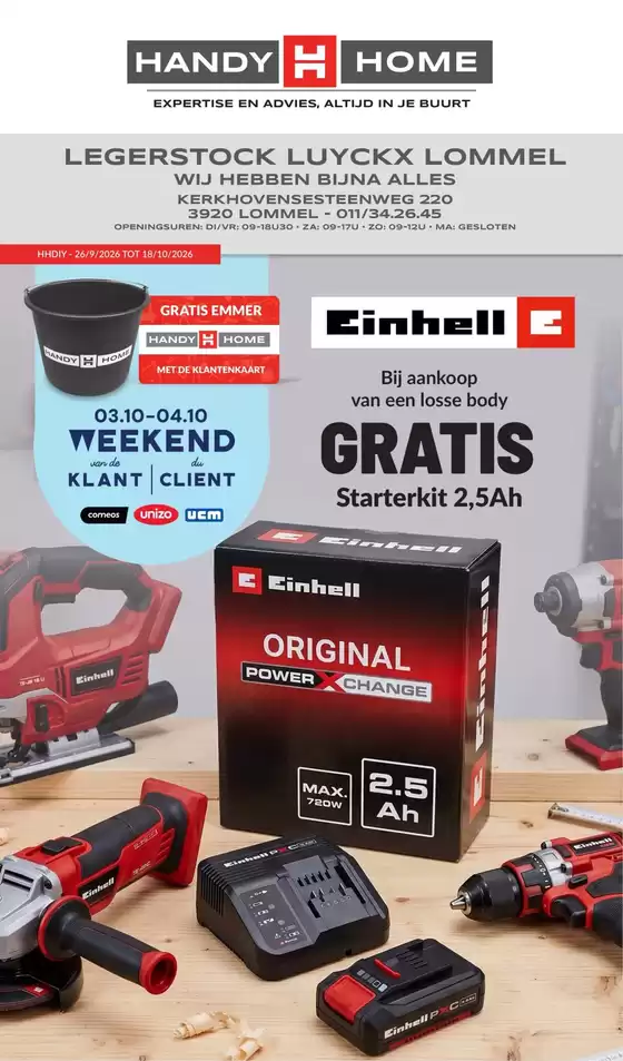 Catalogue HandyHome | folder HandyHome Legerstock Luyckx NL | 2026-09-26T00:00:00.000Z - 2026-10-18T00:00:00.000Z