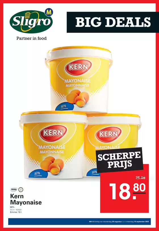Catalogue Sligro | Big Deals NL | 2025-08-28T00:00:00.000Z - 2025-09-15T00:00:00.000Z