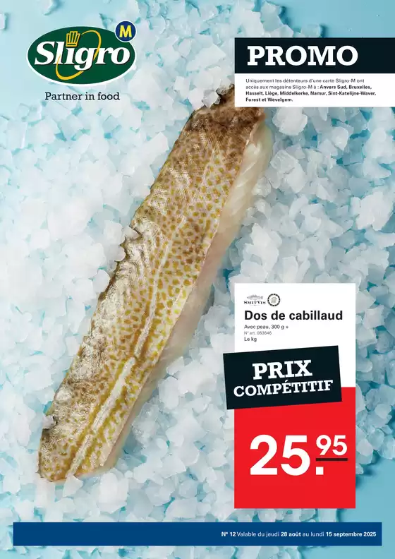Catalogue Sligro | Promo FR | 2025-08-28T00:00:00.000Z - 2025-09-15T00:00:00.000Z