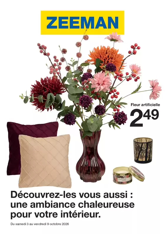 Catalogue Zeeman | Zeeman Semaine 41 du samedi 3 octobre au vendredi 9 octobre 2026. | 2026-10-03T00:00:00.000Z - 2026-10-09T00:00:00.000Z
