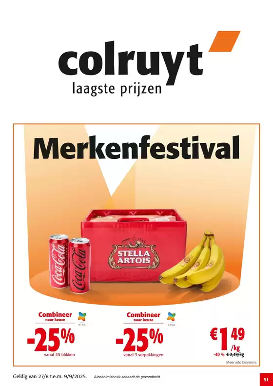 Catalogue Colruyt | Merkenfestival | 2025-08-27T00:00:00.000Z - 2025-09-09T00:00:00.000Z