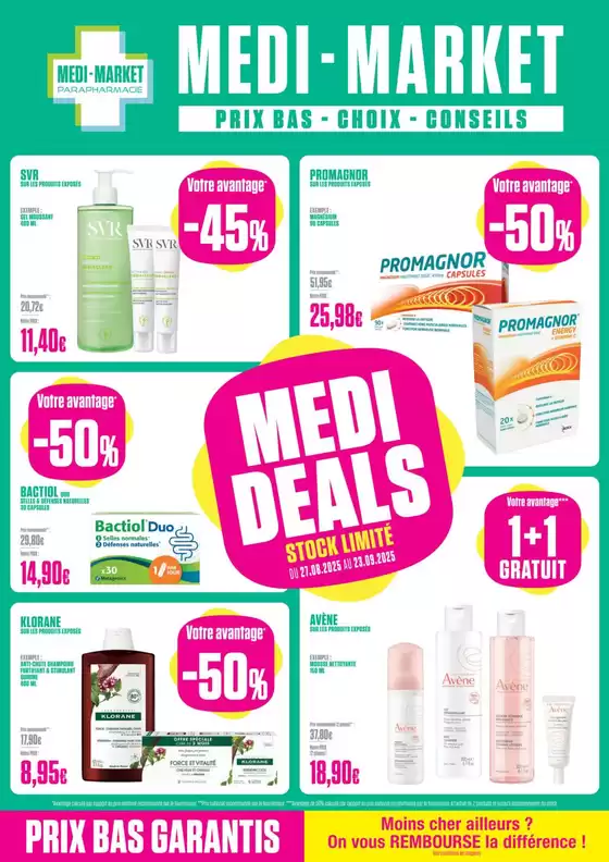 Catalogue Medi-Market à Liège | Prix Bas FR | 2025-08-28T00:00:00.000Z - 2025-09-23T00:00:00.000Z