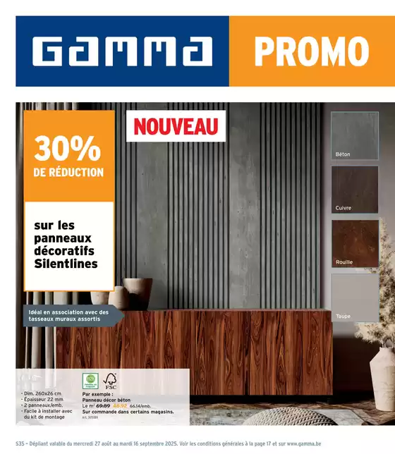 Catalogue GAMMA | Semaine 35 FR | 2025-09-02T00:00:00.000Z - 2025-09-16T00:00:00.000Z