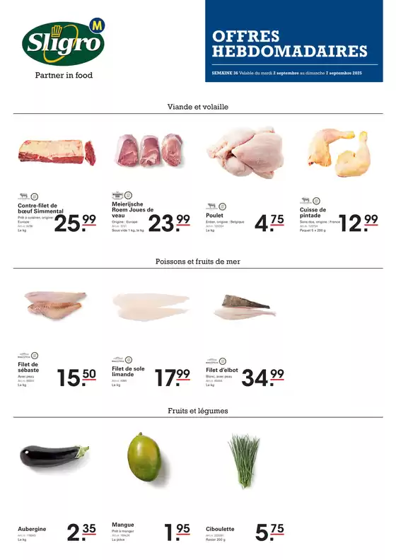 Catalogue Sligro | Semaine 36 FR | 2025-09-02T00:00:00.000Z - 2025-09-07T00:00:00.000Z