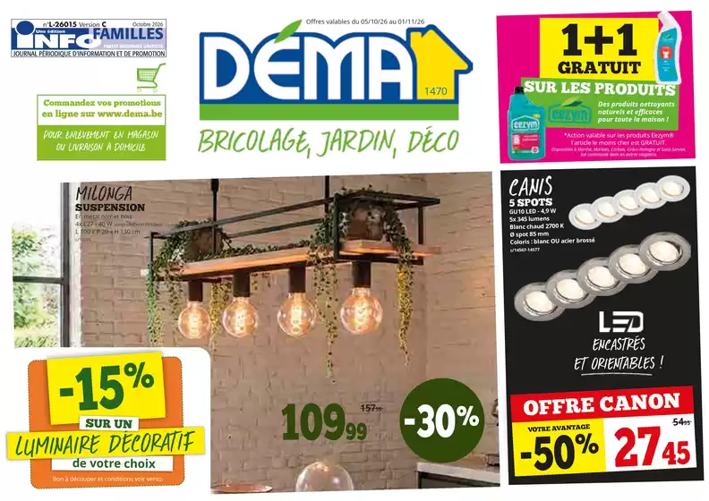 Catalogue Dema | Super offre pour les chasseurs de bonnes affaires | 2026-10-05T00:00:00.000Z - 2026-11-01T00:00:00.000Z