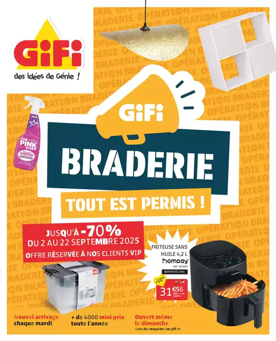 Catalogue GiFi | Braderie | 2025-09-03T00:00:00.000Z - 2025-09-22T00:00:00.000Z