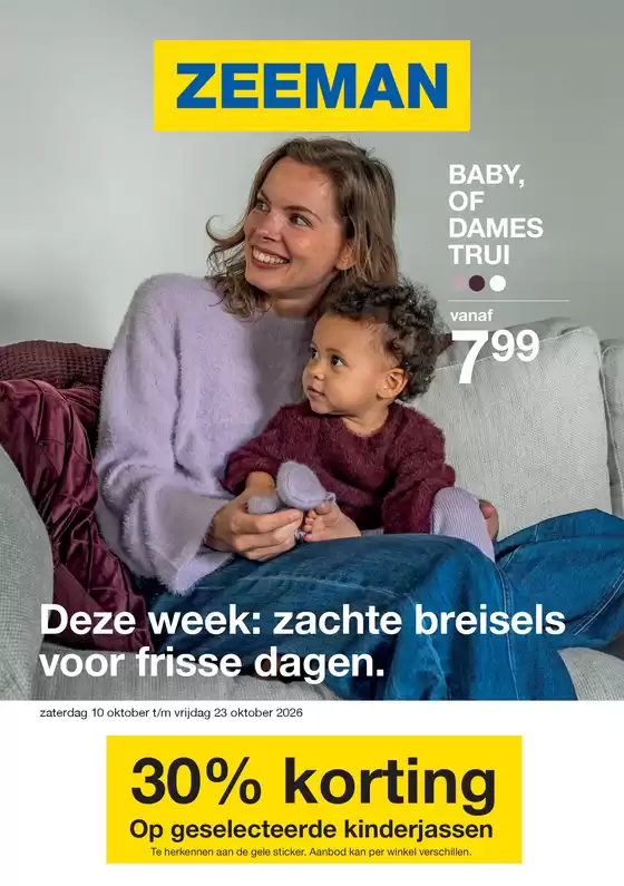 Catalogue Zeeman | Zeeman Week 42-43 zaterdag 10 oktober tm vrijdag 23 oktober 2026. | 2026-10-10T00:00:00.000Z - 2026-10-23T00:00:00.000Z