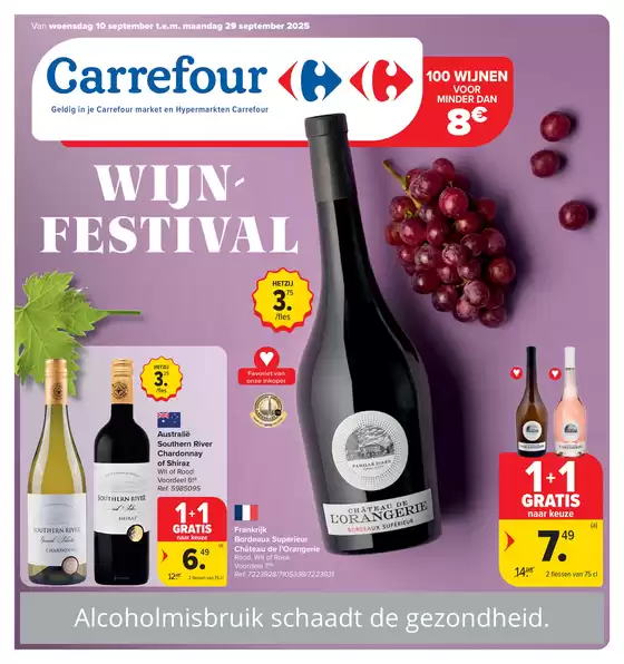 Catalogue Carrefour Market à Ninove | Market Foire aux vins - NL | 2025-09-03T00:00:00.000Z - 2025-09-29T00:00:00.000Z