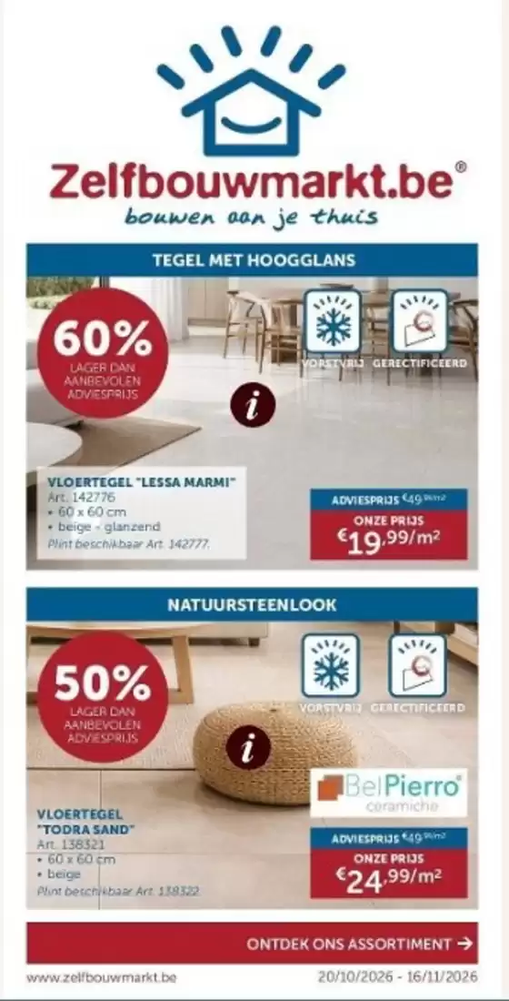 Zelfbouwmarkt folder | Bekijk onze acties-nl | 2026-10-20T00:00:00.000Z - 2026-11-16T00:00:00.000Z