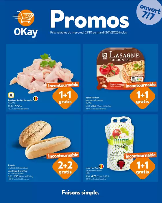 OKay Supermarkt folder | Le dépliant dOkay - FR | 2026-10-21T00:00:00.000Z - 2026-11-03T00:00:00.000Z