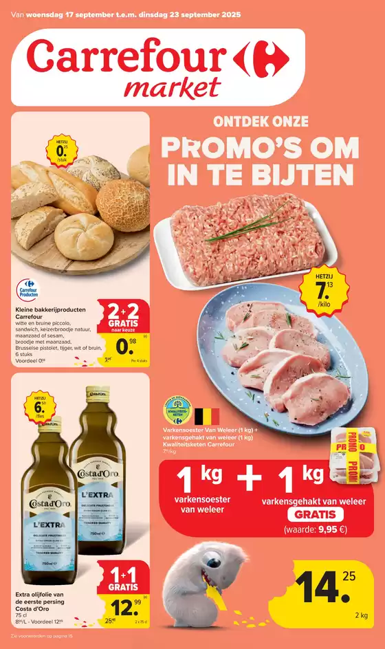 Catalogue Carrefour Market à Ninove | Offres exclusives et bonnes affaires | 2025-09-17T00:00:00.000Z - 2025-09-23T00:00:00.000Z