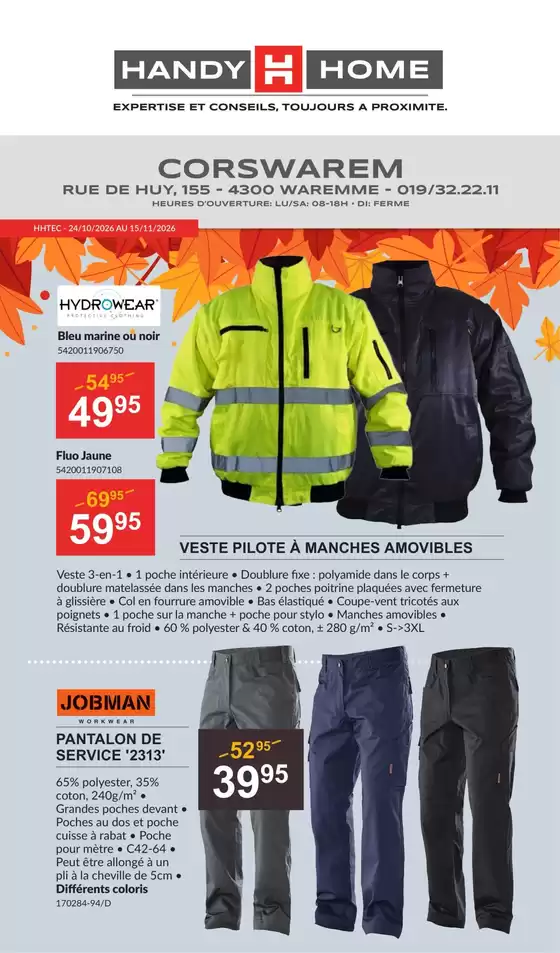 Catalogue HandyHome à Cerfontaine | folder HandyHome Corswarem NL | 2026-10-24T00:00:00.000Z - 2026-11-15T00:00:00.000Z