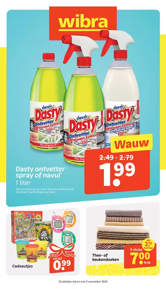 Catalogue Wibra | Wibra 2026 week 44 benl | 2026-10-26T00:00:00.000Z - 2026-11-08T00:00:00.000Z