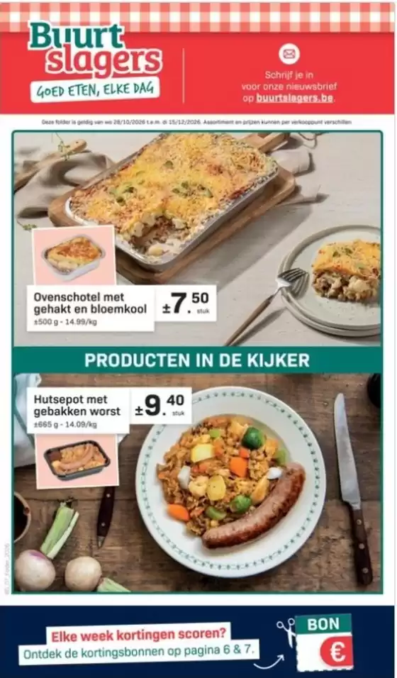 Catalogue Buurtslagers à Koekelare | Producten in de kijker | 2026-10-27T00:00:00.000Z - 2026-12-15T00:00:00.000Z