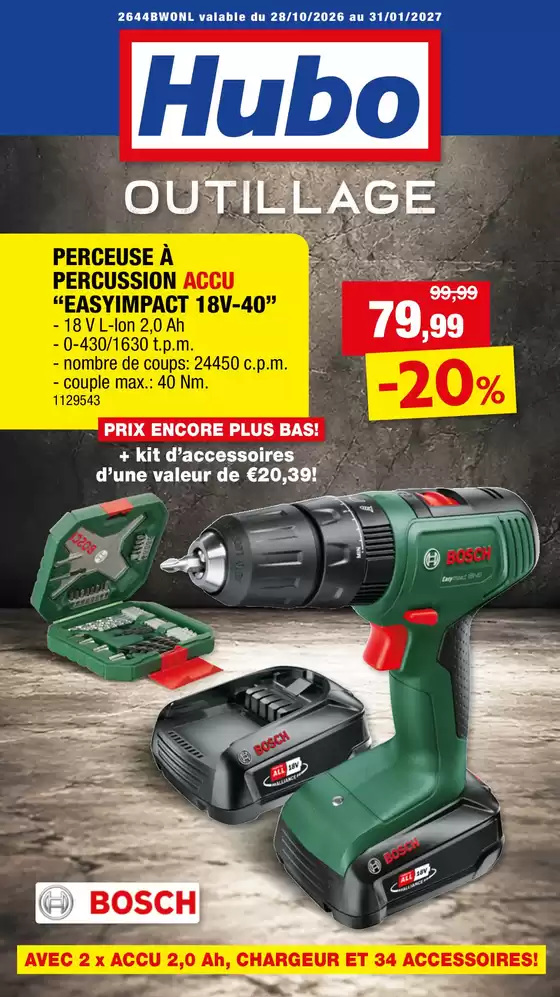 Catalogue Hubo à Rebecq | Hubo Dépliant valable jusqu'au 31/01/2026 FR | 2026-10-28T00:00:00.000Z - 2027-01-31T00:00:00.000Z