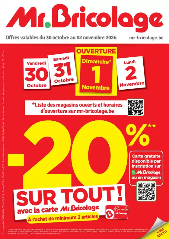 Catalogue Mr. Bricolage | Feuillet 7 novembre 2026 | 2026-10-30T00:00:00.000Z - 2026-11-02T00:00:00.000Z