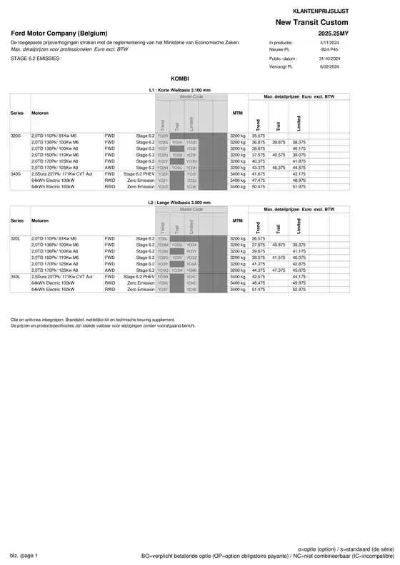 Catalogue Ford à Kaprijke | NEW FORD TOURNEO CUSTOM | 2025-09-14T00:00:00.000Z - 2026-09-14T00:00:00.000Z