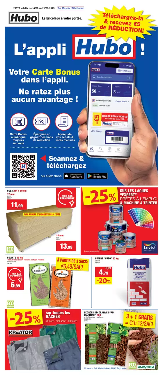 Catalogue Hubo à Aywaille | Hubo Dépliant valable jusqu'au 21/09/2025 FR | 2025-09-15T00:00:00.000Z - 2025-09-21T00:00:00.000Z