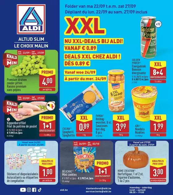 Catalogue Aldi à Bruxelles | Offres exclusives pour nos clients | 2025-09-16T00:00:00.000Z - 2025-09-30T00:00:00.000Z