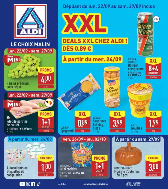 Catalogue Aldi à Bruxelles | Meilleures offres et réductions | 2025-09-16T00:00:00.000Z - 2025-09-30T00:00:00.000Z