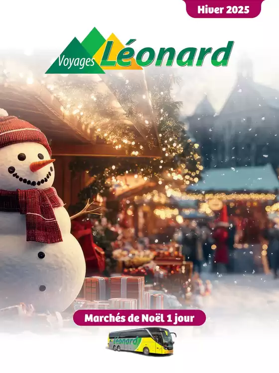 Catalogue Voyages Leonard à Waterloo | Excursions d'un jour Hiver 2025 | 2025-09-16T00:00:00.000Z - 2025-09-30T00:00:00.000Z
