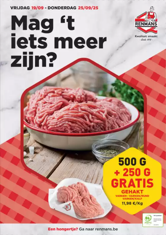 Catalogue Renmans | Mag't Iets Meer Zijn? | 2025-09-19T00:00:00.000Z - 2025-09-25T00:00:00.000Z