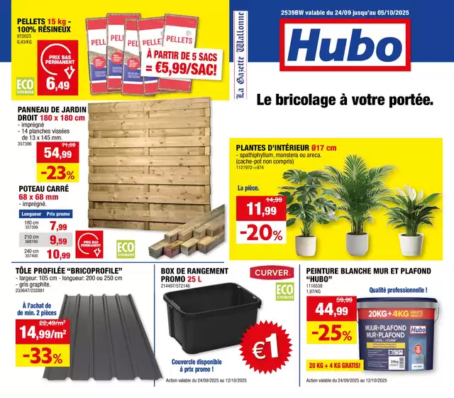 Hubo Dépliant valable jusqu'au 05/10/2025 FR