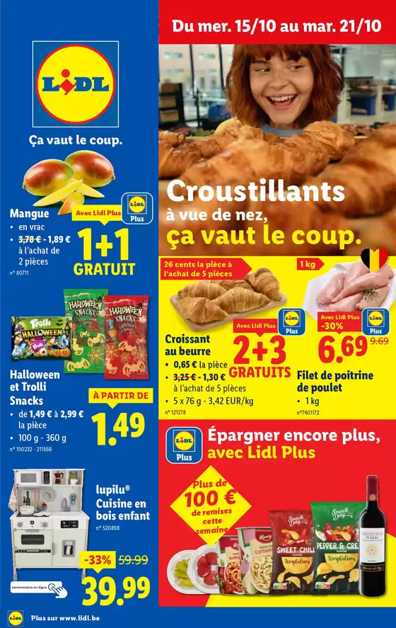 Catalogue Lidl à Wavre | 15/10 - 21/10 | 2025-10-15T00:00:00.000Z - 2025-10-22T00:00:00.000Z
